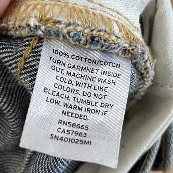 Women's Something Navy Size 0/25 Mom Jeans High Rise Straight Leg 100% Cotton - Picture 7 of 7